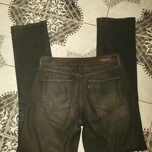 Levis Demi Curve Midrise Blue Black  Fade Jeans 27 x 31